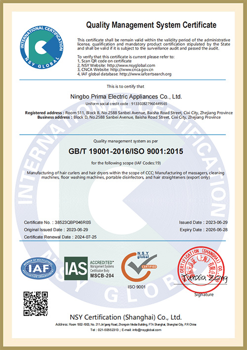 ใบรับรอง ISO9001 ใบรับรอง ISO9001